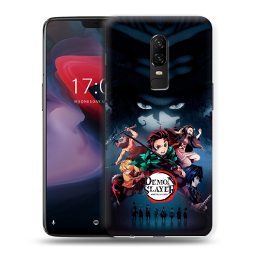 Пластиковый чехол на OnePlus 6 с принтом Demon Slayer Клинок рассекающий демонов Пластиковый чехол на OnePlus 6 с принтом Demon Slayer Клинок рассекающий демонов