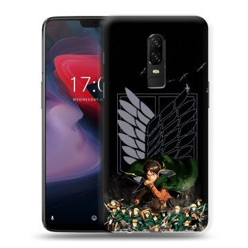 Пластиковый чехол на OnePlus 6 с принтом Атака титанов