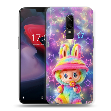 Пластиковый чехол на OnePlus 6 с принтом Labubu Лабубу
