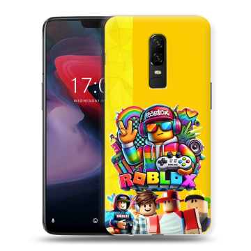 Пластиковый чехол на OnePlus 6 с принтом Roblox Роблокс