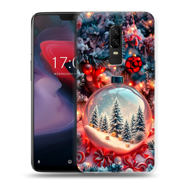 Пластиковый чехол на OnePlus 6 с принтом Новый год