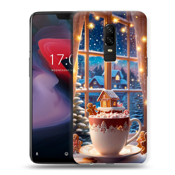 Пластиковый чехол на OnePlus 6 с принтом Новый год