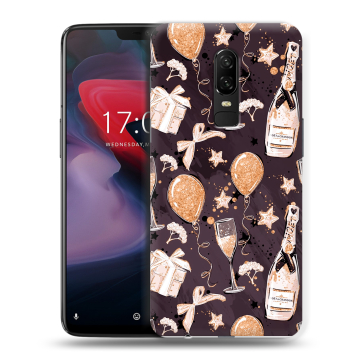 Пластиковый чехол на OnePlus 6 с принтом Новый год