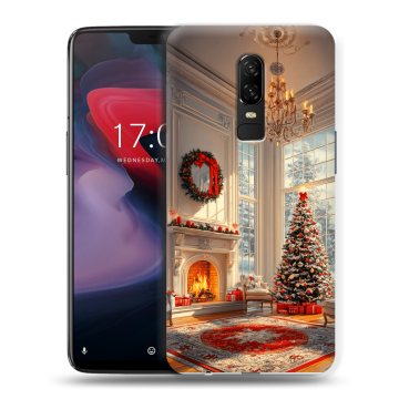 Пластиковый чехол на OnePlus 6 с принтом Новый год