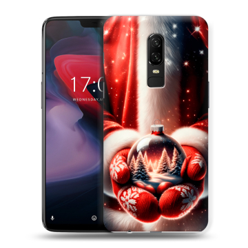 Пластиковый чехол на OnePlus 6 с принтом Новый год