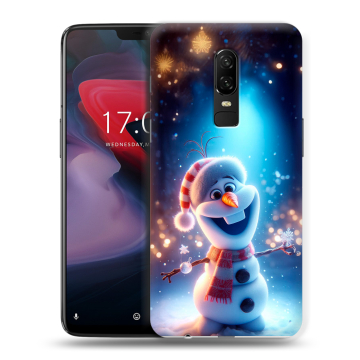 Пластиковый чехол на OnePlus 6 с принтом Новый год