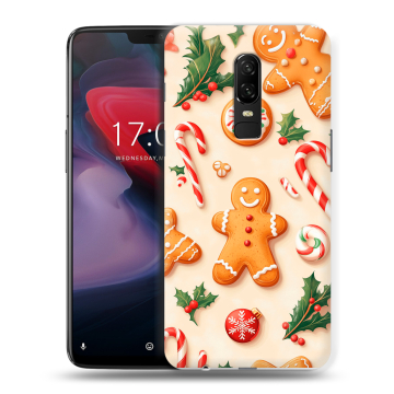 Пластиковый чехол на OnePlus 6 с принтом Новый год