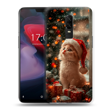 Пластиковый чехол на OnePlus 6 с принтом Новый год