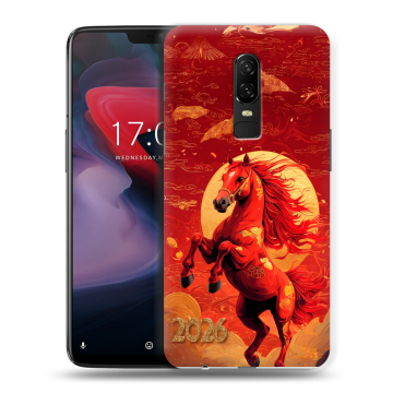 Пластиковый чехол на OnePlus 6 с принтом Новый год