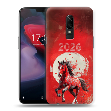 Пластиковый чехол на OnePlus 6 с принтом Новый год
