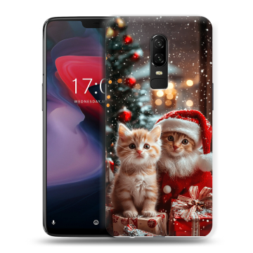 Пластиковый чехол на OnePlus 6 с принтом Новый год