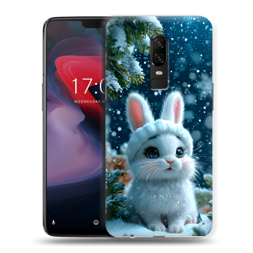 Пластиковый чехол на OnePlus 6 с принтом Новый год