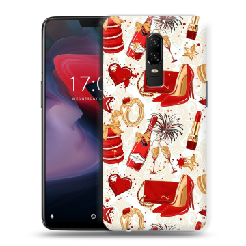 Пластиковый чехол на OnePlus 6 с принтом Новый год