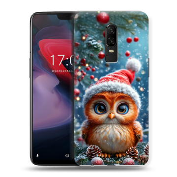 Пластиковый чехол на OnePlus 6 с принтом Новый год