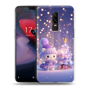Пластиковый чехол на OnePlus 6 с принтом Новый год