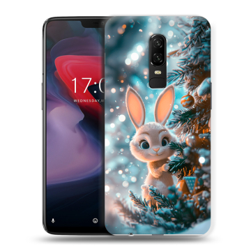 Пластиковый чехол на OnePlus 6 с принтом Новый год