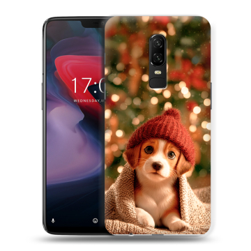 Пластиковый чехол на OnePlus 6 с принтом Новый год