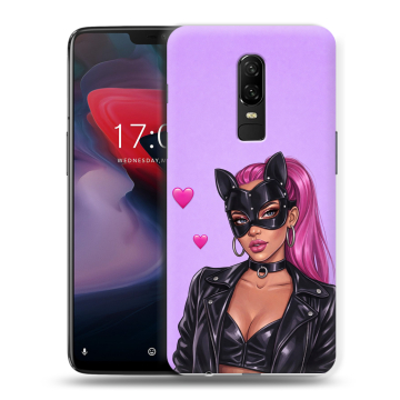 Пластиковый чехол на OnePlus 6 с принтом женский