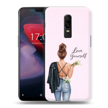 Пластиковый чехол на OnePlus 6 с принтом женский Пластиковый чехол на OnePlus 6 с принтом женский