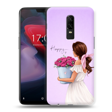 Пластиковый чехол на OnePlus 6 с принтом женский Пластиковый чехол на OnePlus 6 с принтом женский
