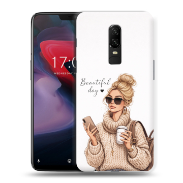 Пластиковый чехол на OnePlus 6 с принтом женский