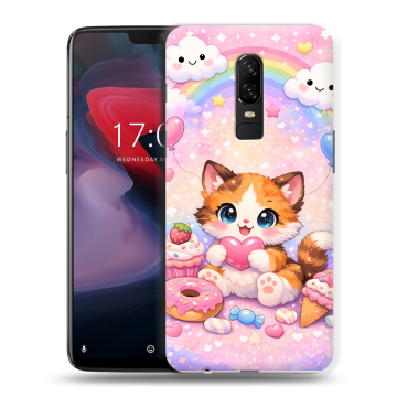 Пластиковый чехол на OnePlus 6 с принтом для девочек