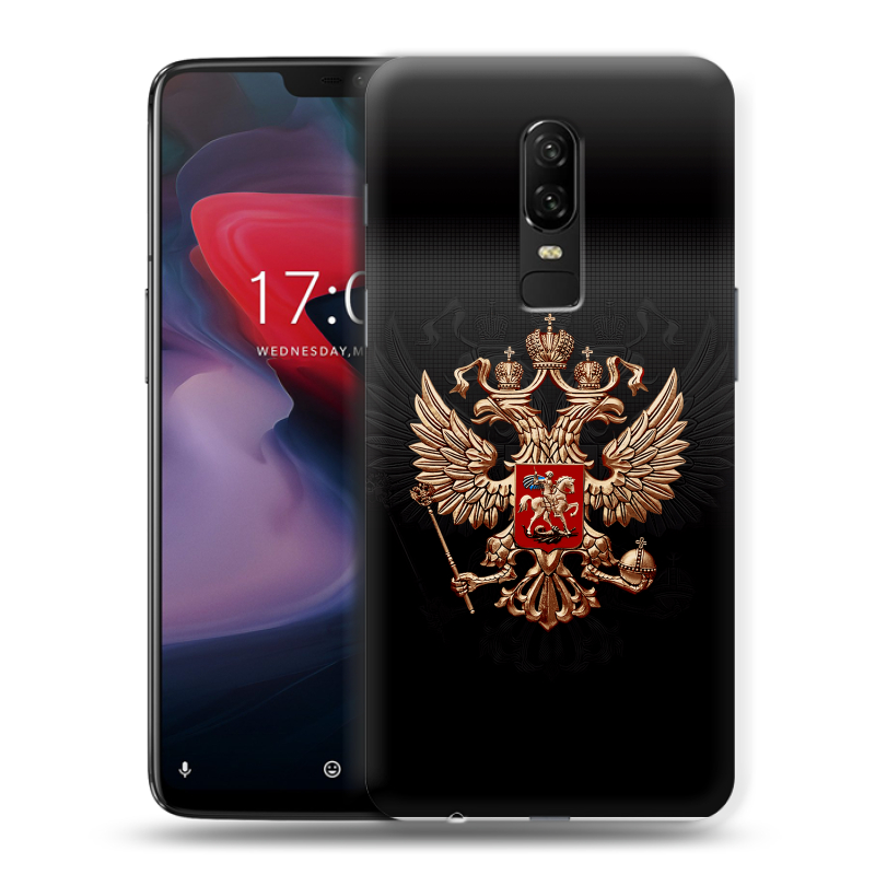 Пластиковый чехол на OnePlus 6 с принтом Герб России Пластиковый чехол на OnePlus 6 с принтом Герб России