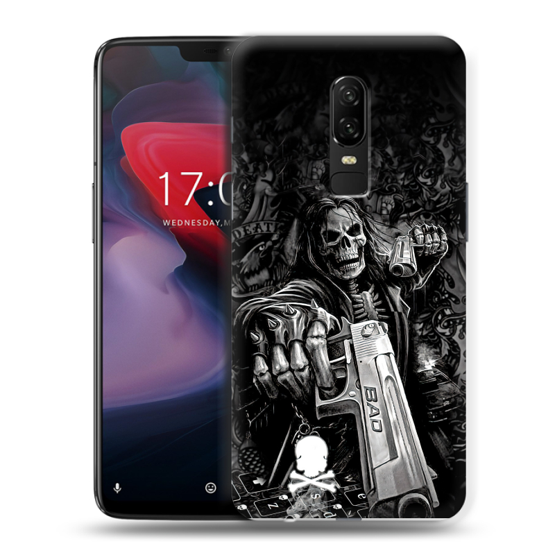Пластиковый чехол на OnePlus 6 с принтом Скелет Пластиковый чехол на OnePlus 6 с принтом Скелет