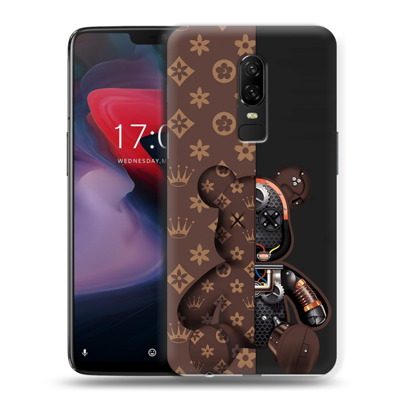 Пластиковый чехол на OnePlus 6 с принтом Луи робот Пластиковый чехол на OnePlus 6 с принтом Луи робот