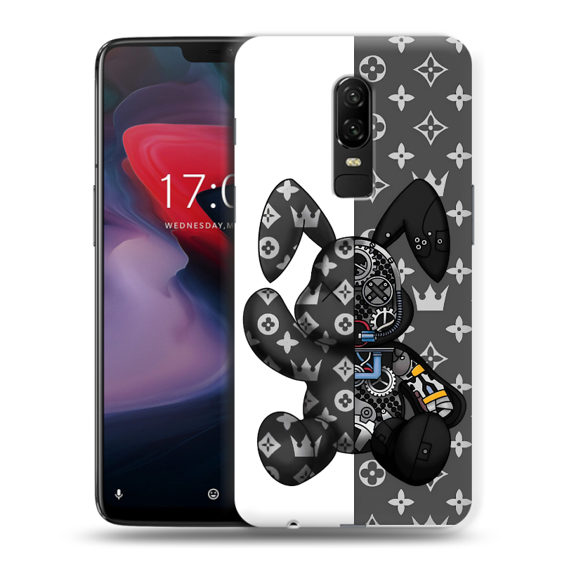 Пластиковый чехол на OnePlus 6 с принтом Луи робот Пластиковый чехол на OnePlus 6 с принтом Луи робот