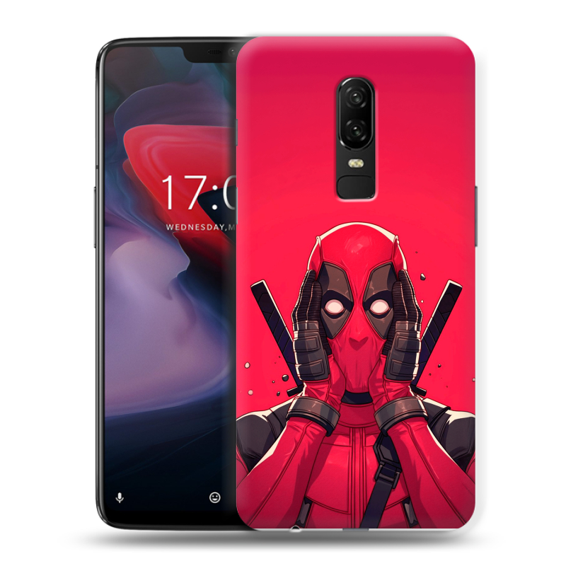 Пластиковый чехол на OnePlus 6 с принтом Дедпул Deadpool Пластиковый чехол на OnePlus 6 с принтом Дедпул Deadpool