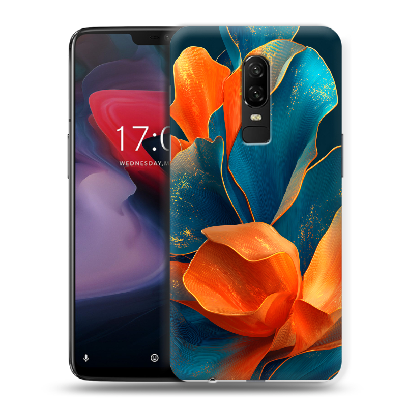 Пластиковый чехол на OnePlus 6 с принтом Цветы Пластиковый чехол на OnePlus 6 с принтом Цветы