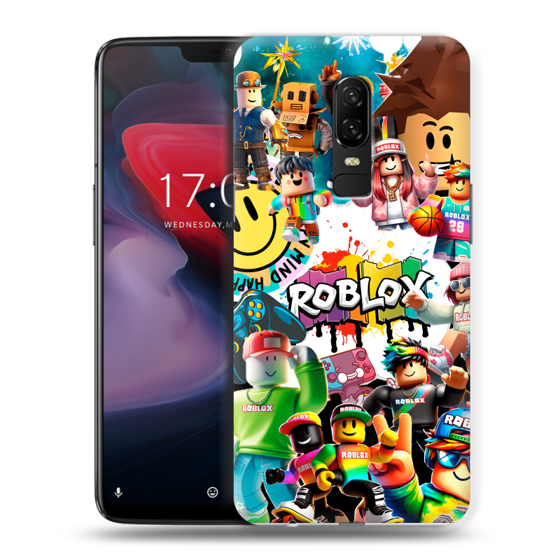Пластиковый чехол на OnePlus 6 с принтом Roblox Роблокс Пластиковый чехол на OnePlus 6 с принтом Roblox Роблокс