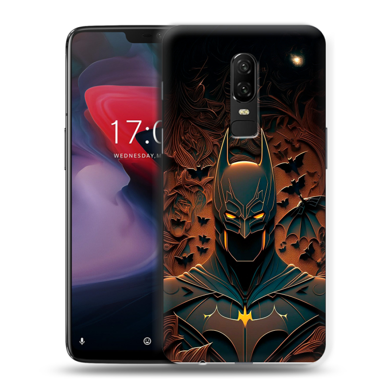 Пластиковый чехол на OnePlus 6 с принтом Batman Бэтмен Пластиковый чехол на OnePlus 6 с принтом Batman Бэтмен
