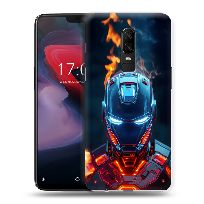 Пластиковый чехол на OnePlus 6 с принтом IronMan Железный человек Пластиковый чехол на OnePlus 6 с принтом IronMan Железный человек