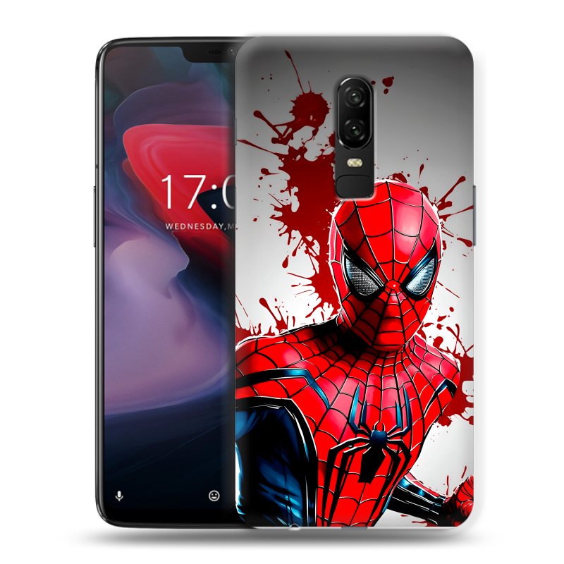 Пластиковый чехол на OnePlus 6 с принтом Spiderman Человек паук Пластиковый чехол на OnePlus 6 с принтом Spiderman Человек паук