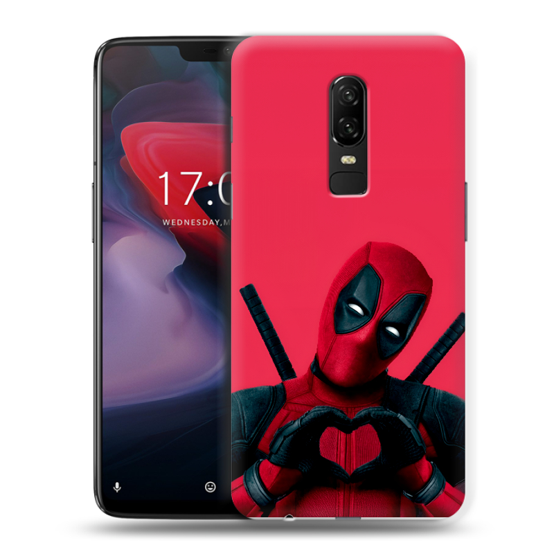 Пластиковый чехол на OnePlus 6 с принтом Дедпул Deadpool Пластиковый чехол на OnePlus 6 с принтом Дедпул Deadpool
