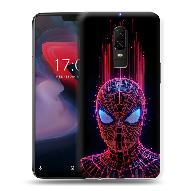 Пластиковый чехол на OnePlus 6 с принтом Spiderman Человек паук Пластиковый чехол на OnePlus 6 с принтом Spiderman Человек паук
