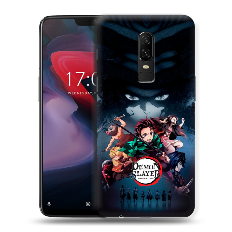 Пластиковый чехол на OnePlus 6 с принтом Demon Slayer Клинок рассекающий демонов Пластиковый чехол на OnePlus 6 с принтом Demon Slayer Клинок рассекающий демонов