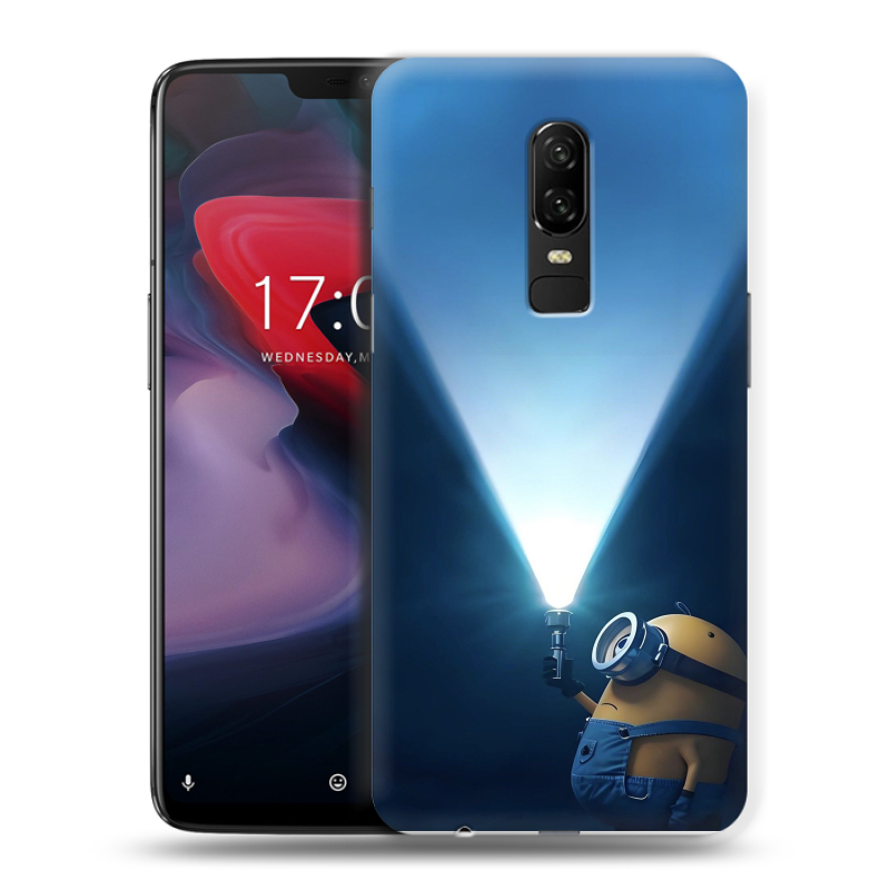 Пластиковый чехол на OnePlus 6 с принтом Миньоны Пластиковый чехол на OnePlus 6 с принтом Миньоны