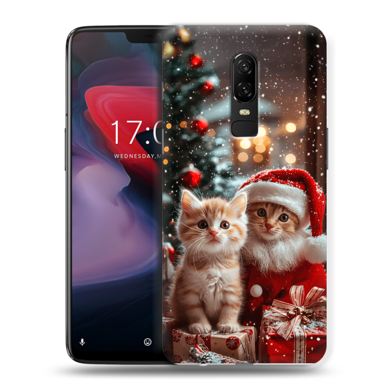 Пластиковый чехол на OnePlus 6 с принтом Новый год Пластиковый чехол на OnePlus 6 с принтом Новый год
