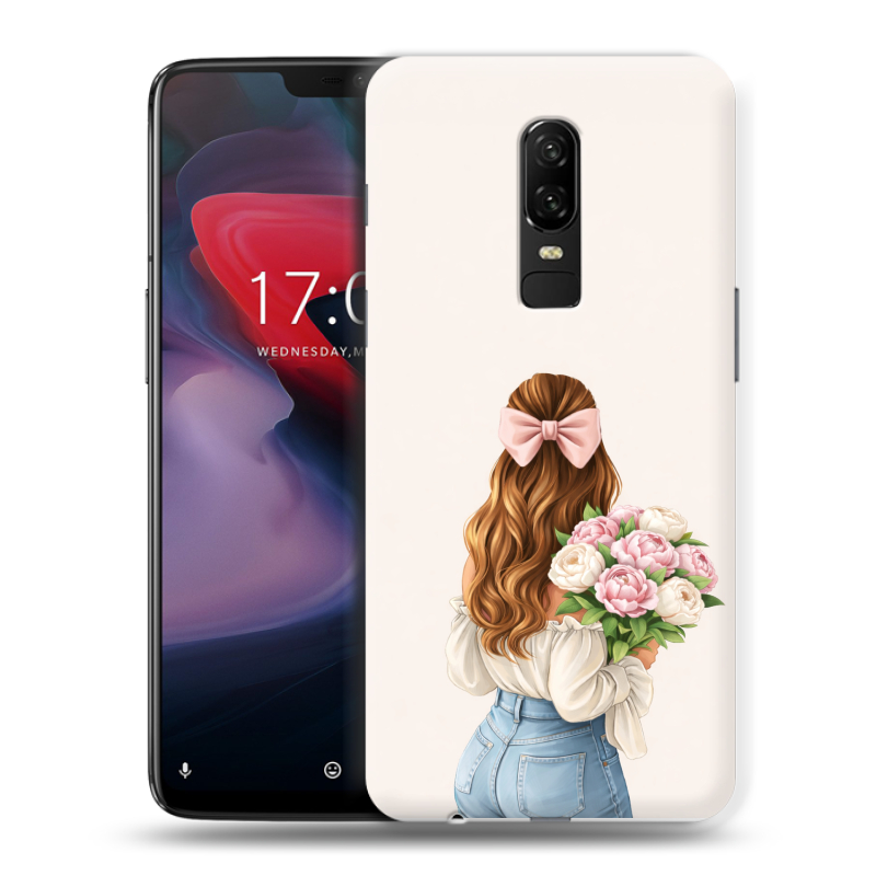 Пластиковый чехол на OnePlus 6 с принтом женский Пластиковый чехол на OnePlus 6 с принтом женский