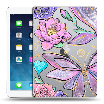 Силиконовый чехол на Ipad Air с принтом Бабочки и цветы Силиконовый чехол на Ipad Air с принтом Бабочки и цветы
