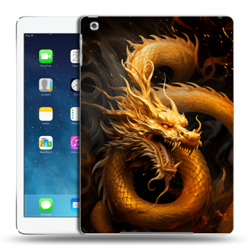 Силиконовый чехол на Ipad Air с принтом Золотой дракон
