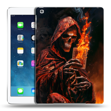 Силиконовый чехол на Ipad Air с принтом Скелет и карты Силиконовый чехол на Ipad Air с принтом Скелет и карты