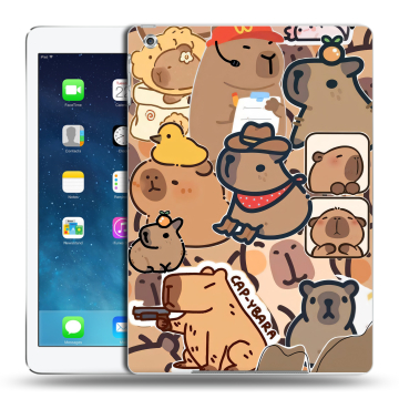 Силиконовый чехол на Ipad Air с принтом капибара