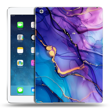 Силиконовый чехол на Ipad Air с принтом синий мрамор Силиконовый чехол на Ipad Air с принтом синий мрамор