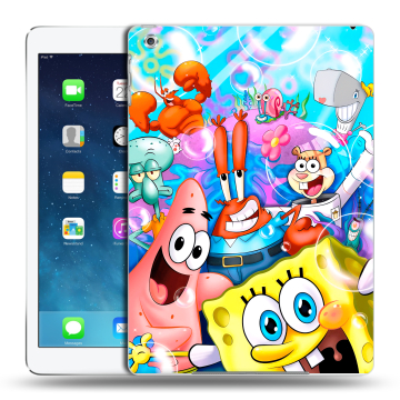 Силиконовый чехол на Ipad Air с принтом спанчбоб спанч боб