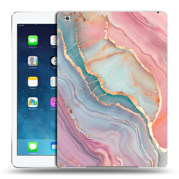 Силиконовый чехол на Ipad Air с принтом розовый мрамор