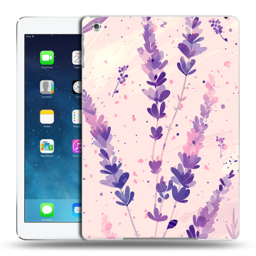 Силиконовый чехол на Ipad Air с принтом цветы лаванда